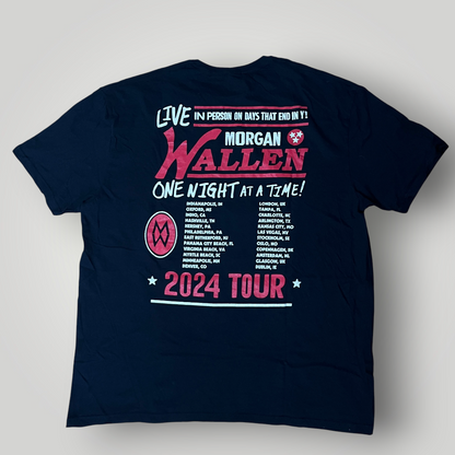 Morgan Wallen "One Night At A Time" 2024 World Tour Double Sided T-Shirt
