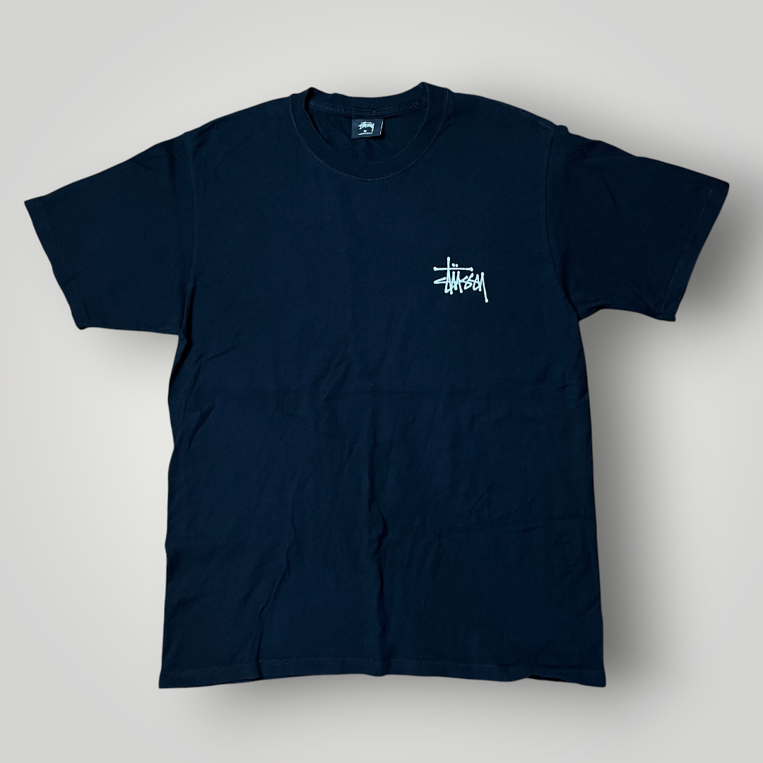 Stussy "Peace Pot" Heavy Cotton Tubular Knit Y2K Graphic Skater T-Shirt