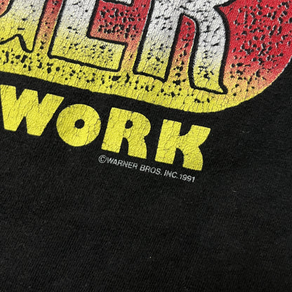 Warner Bros Looney Tunes Vintage 90's Wile E. Coyote Graphic Tubular Knit Faded USA MADE T-Shirt