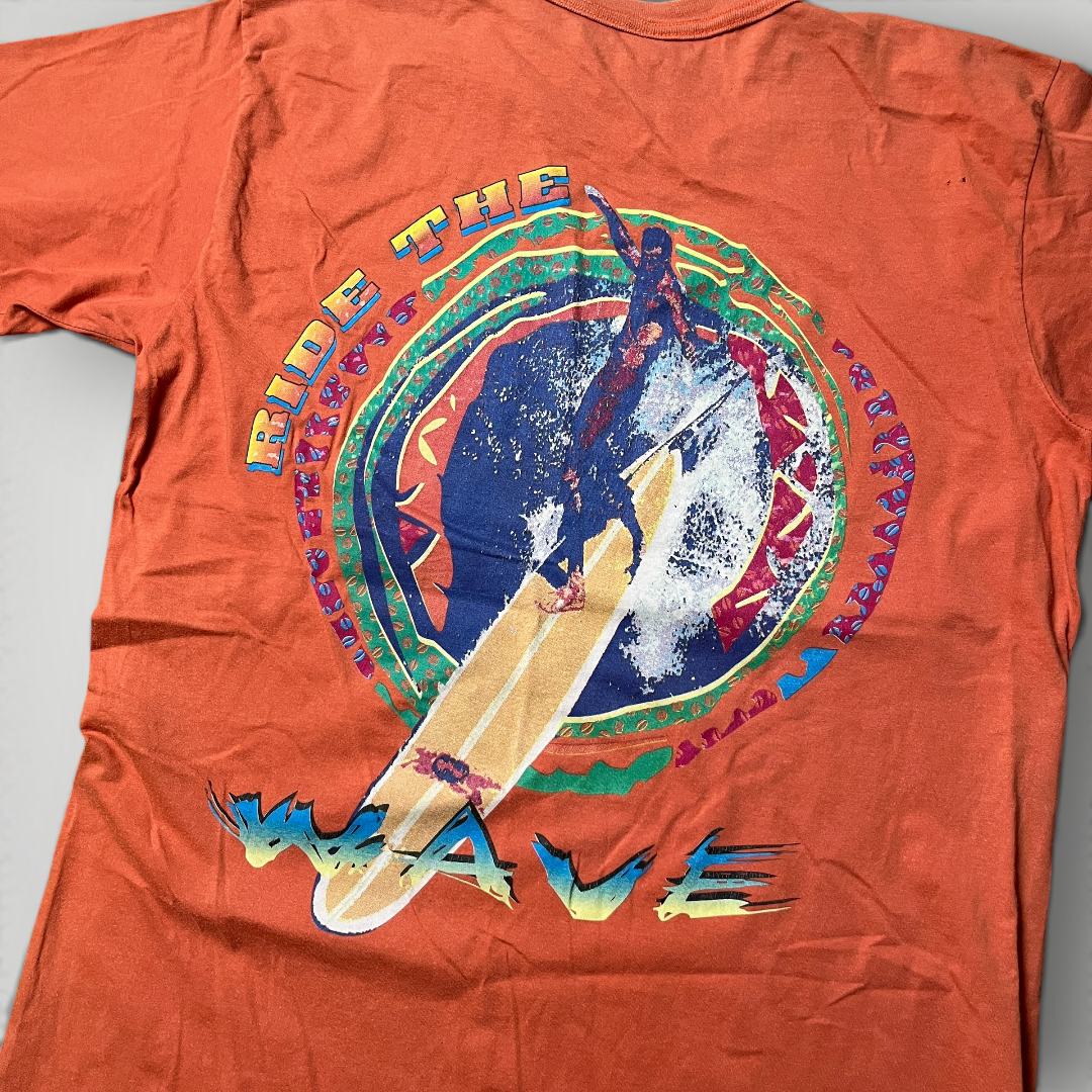 Sergio Tacchini Vintage 90's Single Stitch Tubular Knit Made in Italy Graphic T-Shirt