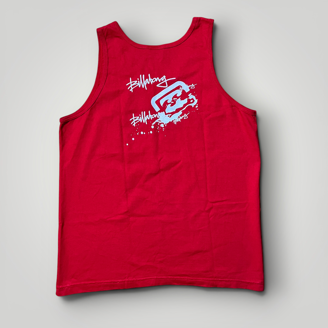 Billabong Vintage 2000's Y2K Graffiti Heavy Cotton Graphic Skater Tank Top