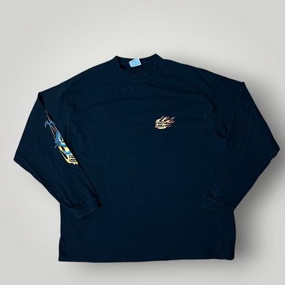 Billabong Y2K Graphic Fire Dragon Skater Long Sleeve Shirt
