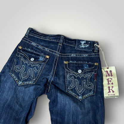 MEK Denim Vintage 2000's Y2K  Distressed Bootcut Jeans