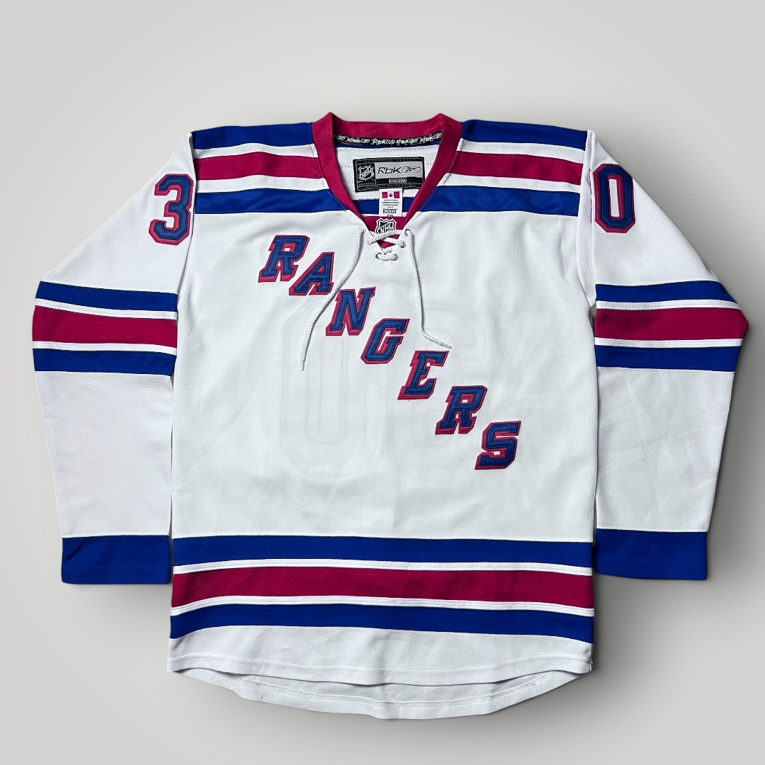 Reebok x NHL New York Rangers Vintage 2005/2007 Henrik Lundqvist 30 Ice Hockey Jersey Long Sleeve Shirt