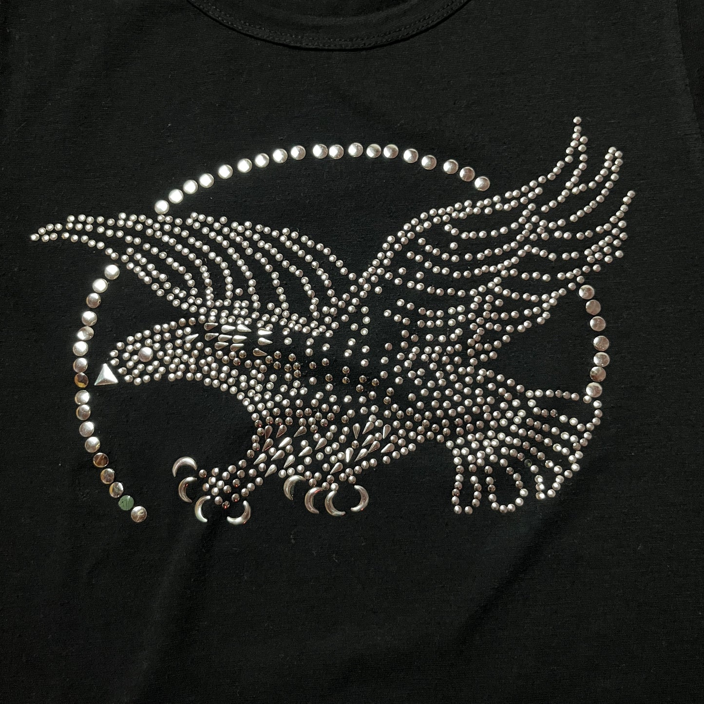 Xcepsion Vintage 2000's Y2K Studded Rhinestud Graphic Tank Top (Дамско)