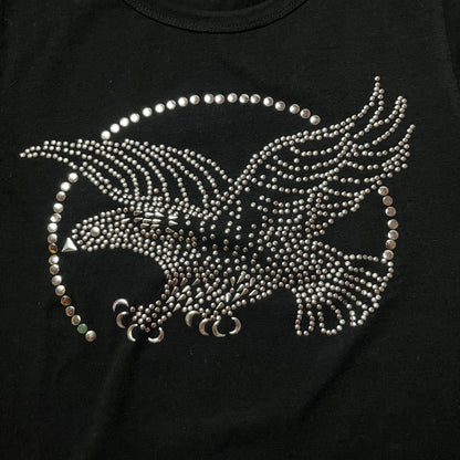 Xcepsion Vintage 2000's Y2K Studded Rhinestud Graphic Tank Top (Дамско)
