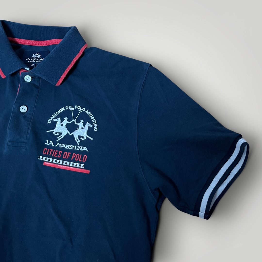 La Martina "Cities of Polo" Y2K Embroidered T-Shirt