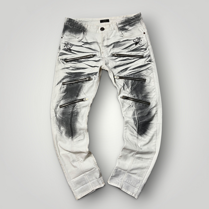 KINGZ Vintage 2010's Y2K Biker Stacked Fit Jeans