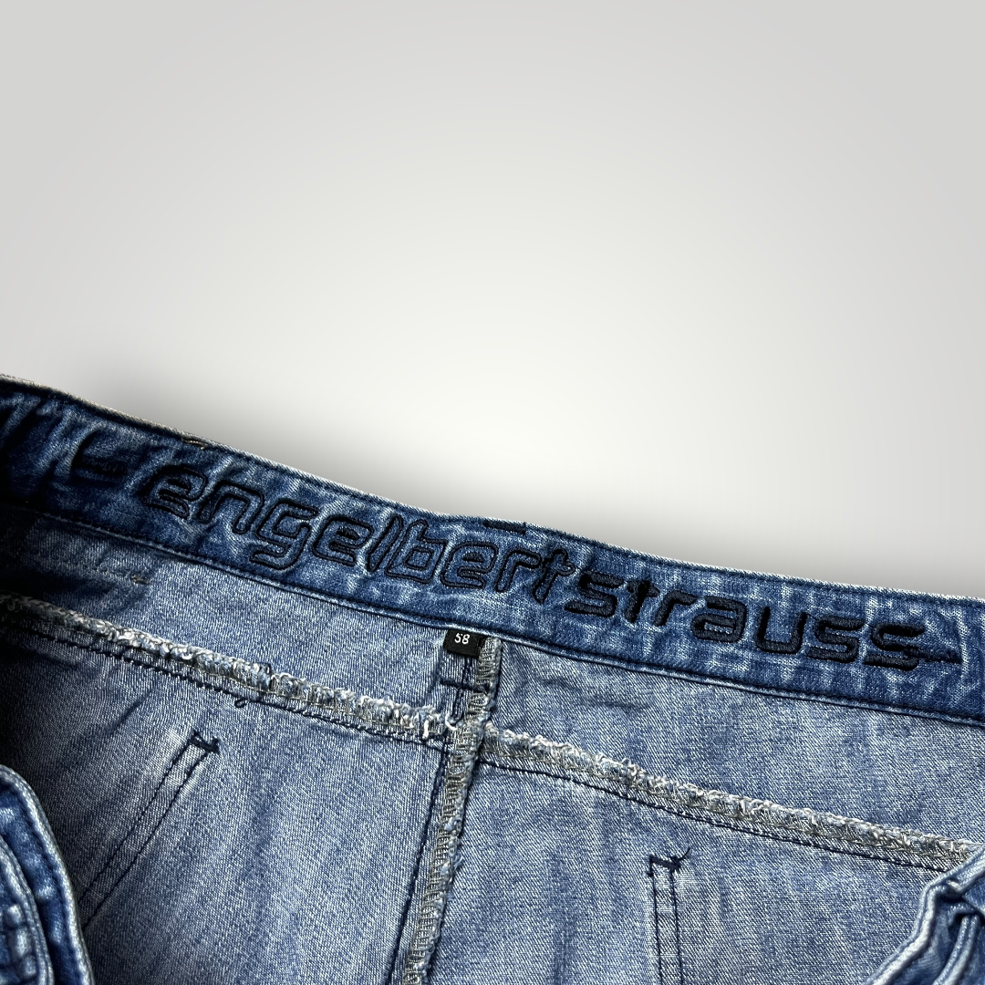 Engelbert Strauss Y2K Heavy Cotton Work Denim Cargo Shorts