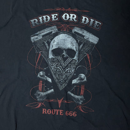 Ride or Die Y2K Biker Graphic T-Shirt