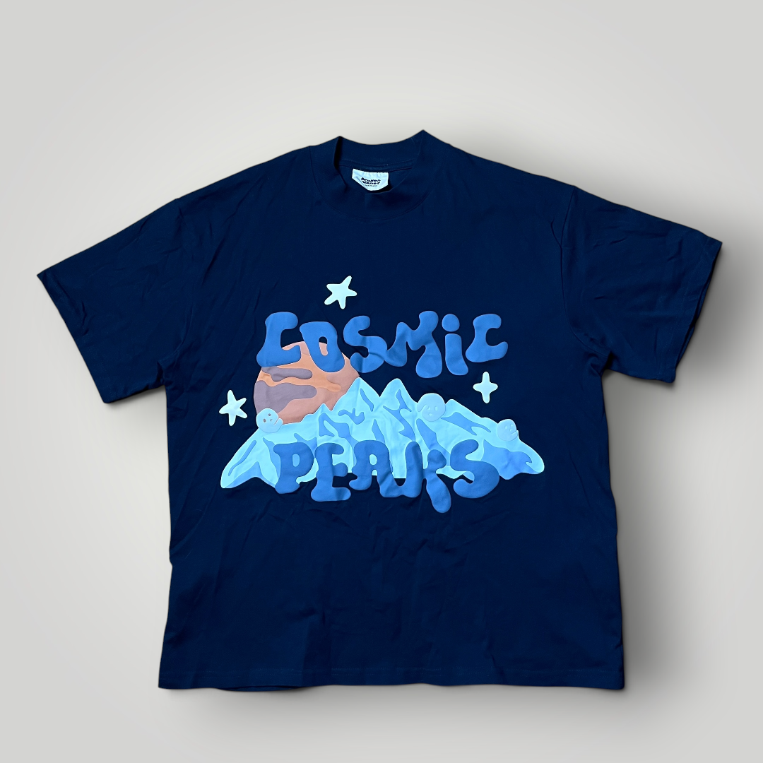 Broken Planet "Cosmic Peaks" 2022 Y2K Heavy Cotton Boxy Puff Print Graphic T-Shirt