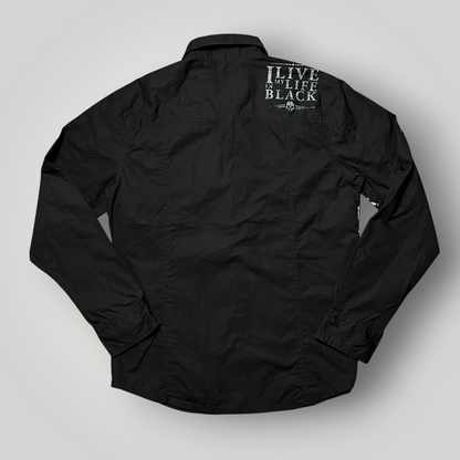 EMP 2000's Style Y2K Graphic Skull Button Up Long Sleeve Shirt