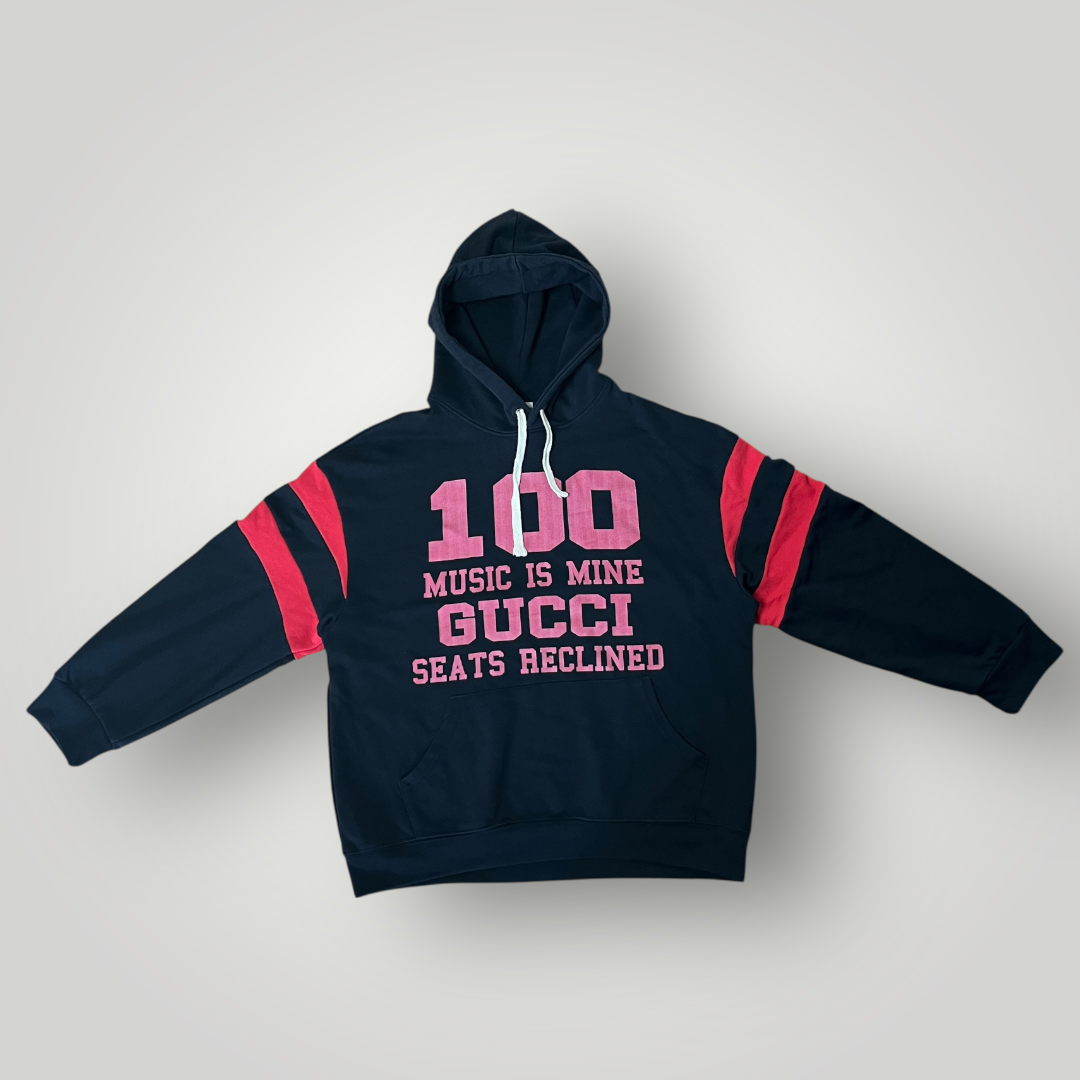 GUCCI x Sony "100 Music is Mine" 3/4 Sleeve Oversized Hoodie (Replica)