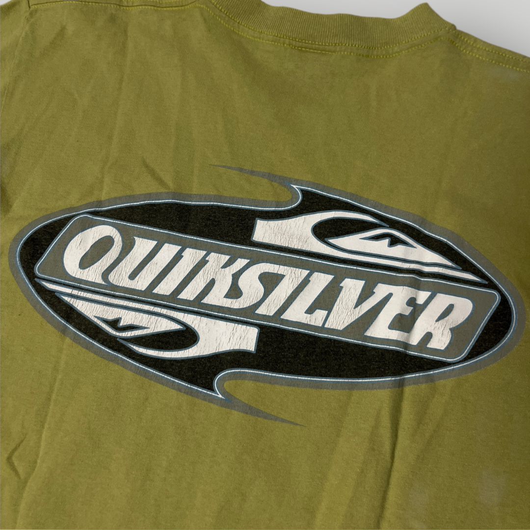 Quiksilver Vintage 90's USA MADE Y2K Heavy Cotton Single Stitch Graphic T-Shirt