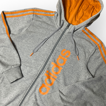 Adidad Striped Zip-Up Hoodie