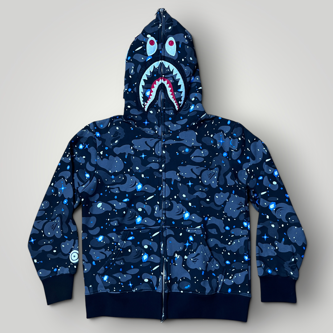 BAPE (A Bathing Ape) Space Camo Shark Full-Zip Hoodie (Replica)
