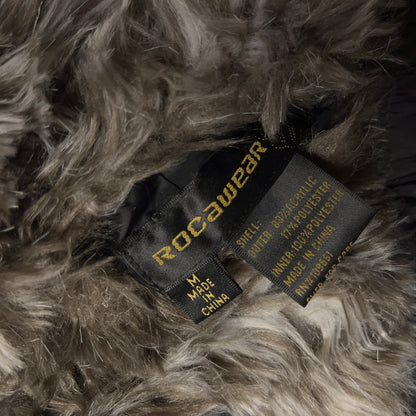 Rocawear Vintage 2000's Y2K Reversible Faux Fur Jacket (Дамско)