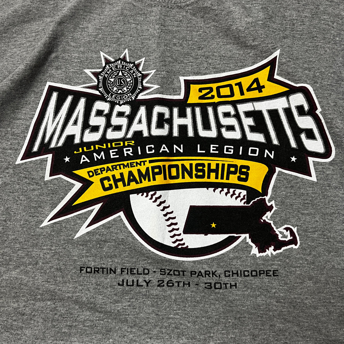 Massachusetts American Legion 2014 Heavy Cotton Tubular Knit T-Shirt