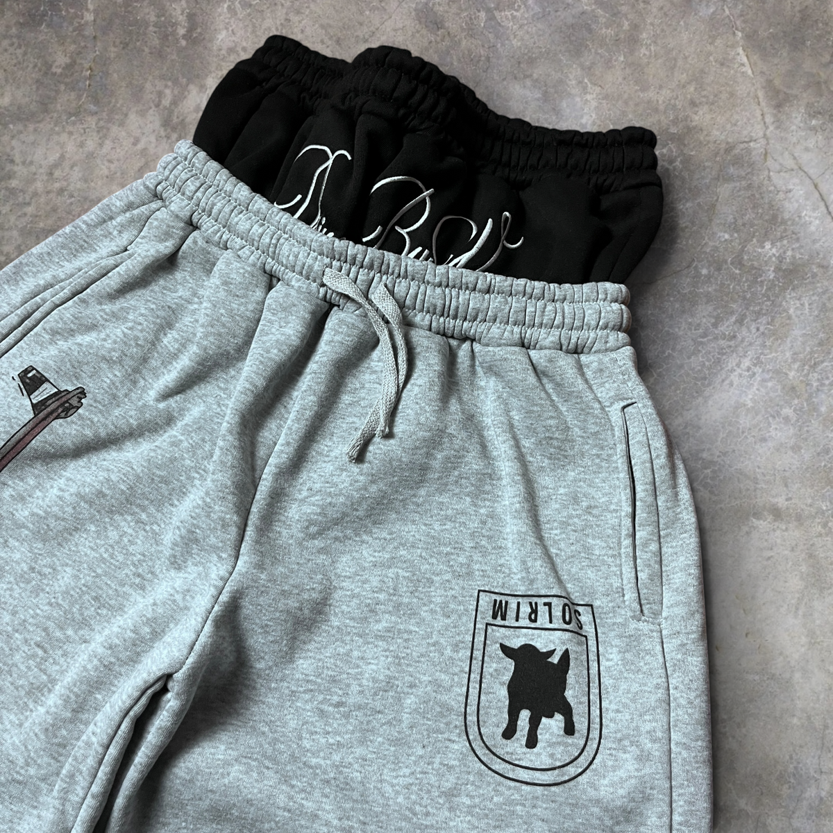Driven By War Double Waist Y2K Hip-Hop Graphic Baggy Sweat Pants