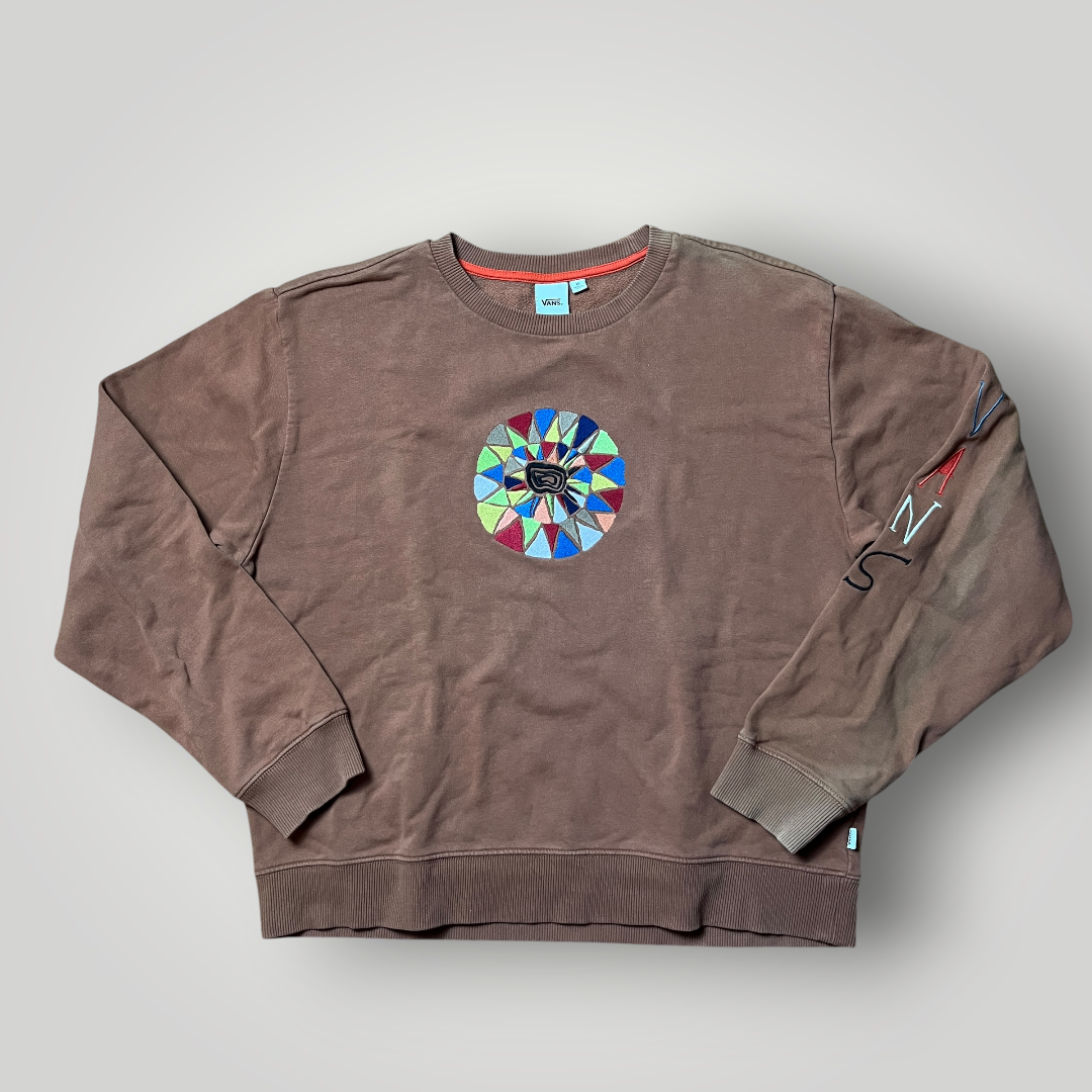 Vans Embroidered Graphic Spellout Sweatshirt Crewneck (Дамско)