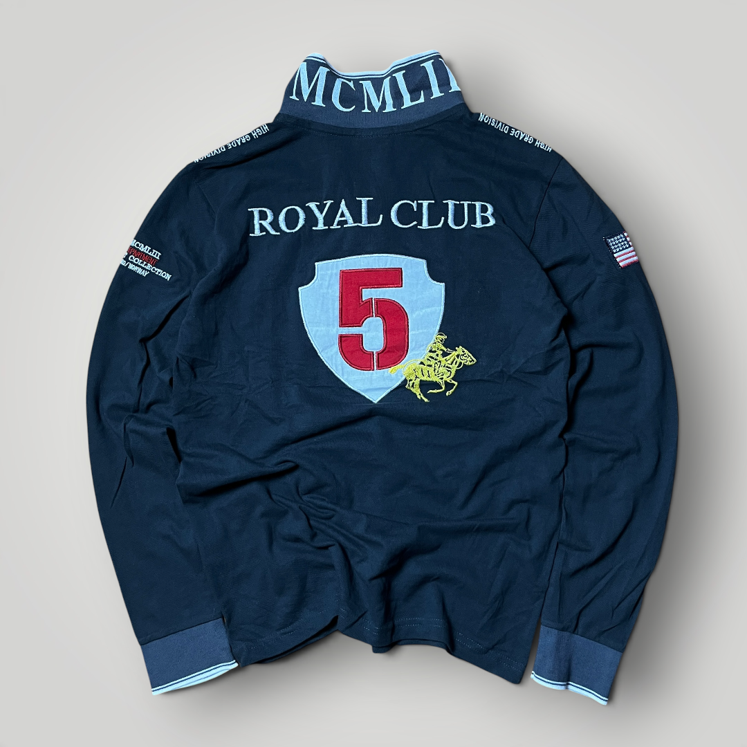 Geographical Norway Vintage 2000's Y2K "Royal Club Polo" Embroidered Shirt
