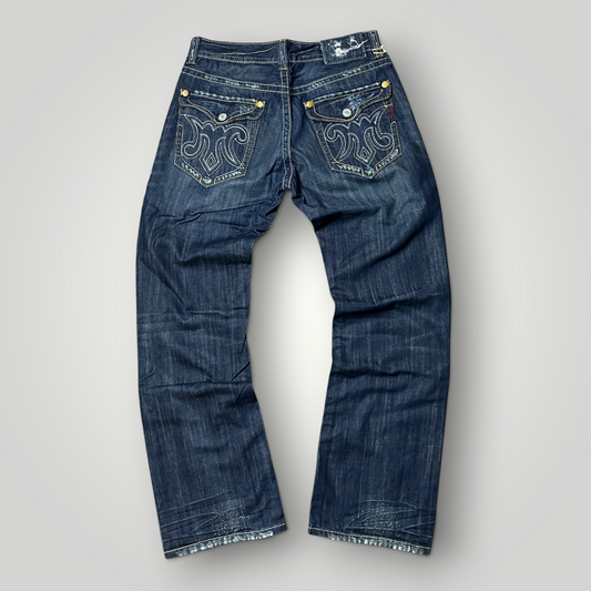 MEK Denim Vintage 2000's Y2K  Distressed Bootcut Jeans