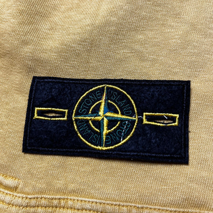 Stone Island Autumn/Winter 2018 Malfile Cotton Fleece Garment-Dyed Hooded Zip-Up Hoodie