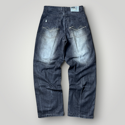 Southpole Vintage 2000's Y2K Hip-Hop Baggy Black Wash Brown Jeans