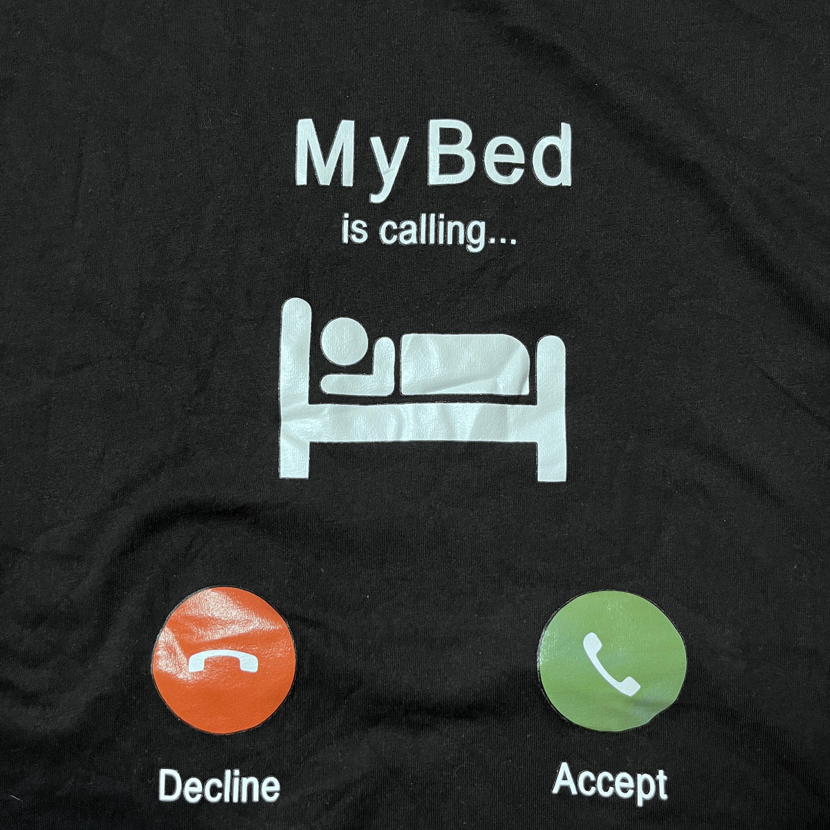 "My Bed is Calling" Funny Heavy Cotton Graphic T-Shirt