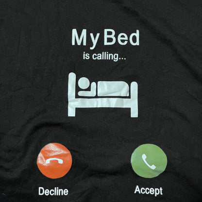 "My Bed is Calling" Funny Heavy Cotton Graphic T-Shirt