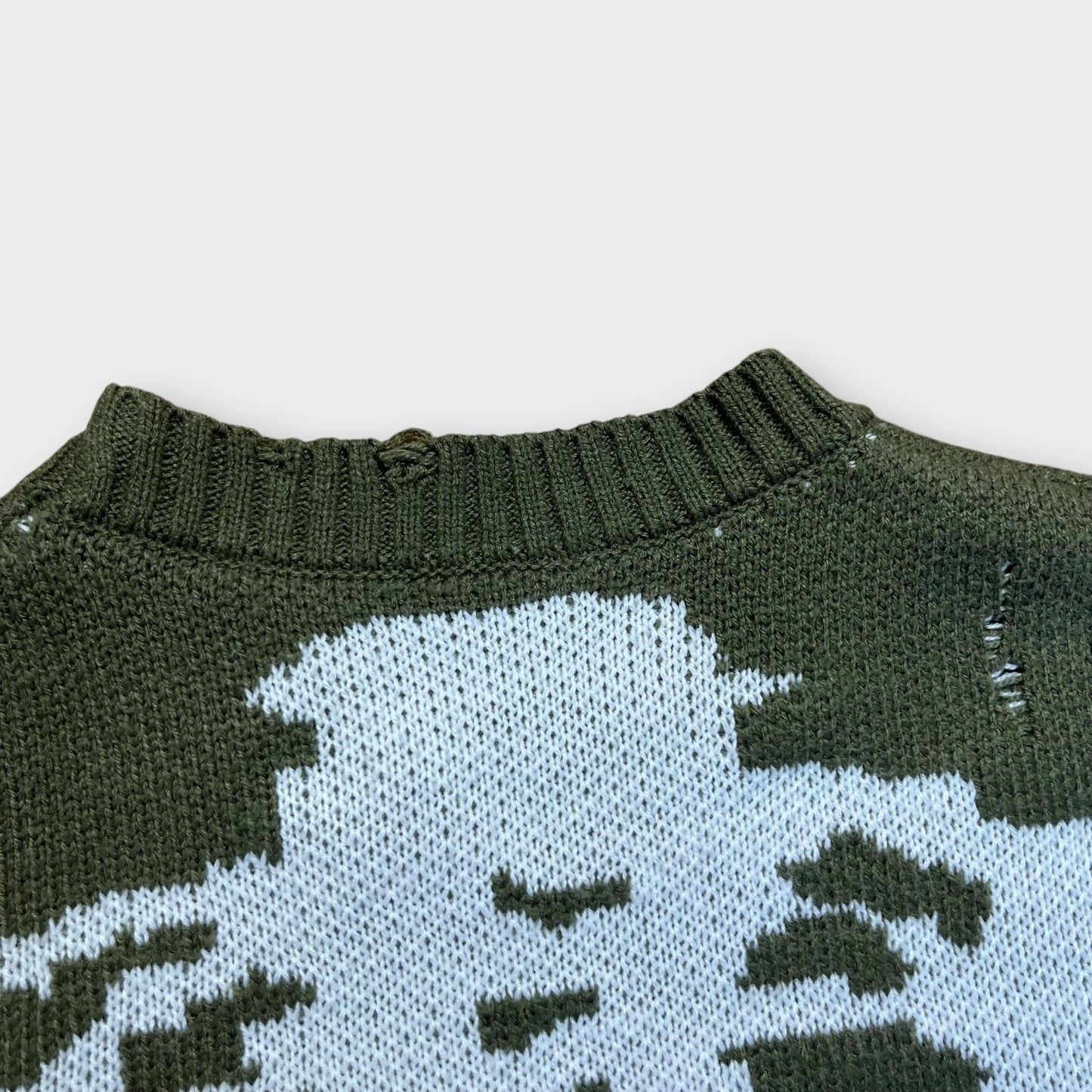Skeleton Y2K Graphic Distressed Sweater