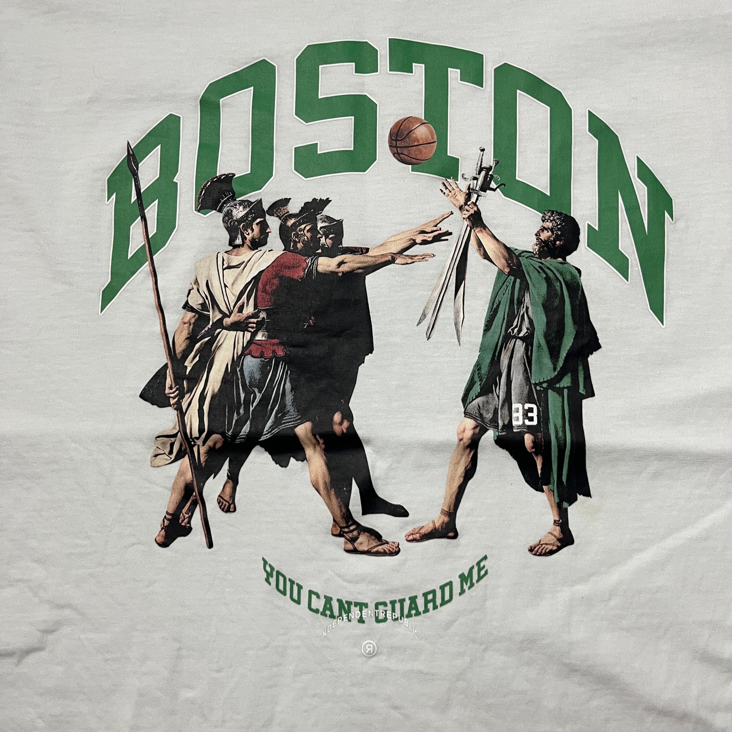 Independent Republic "Boston Legend" Roman Style Heavy Cotton NBA Basketball Graphic Jersey T-Shirt