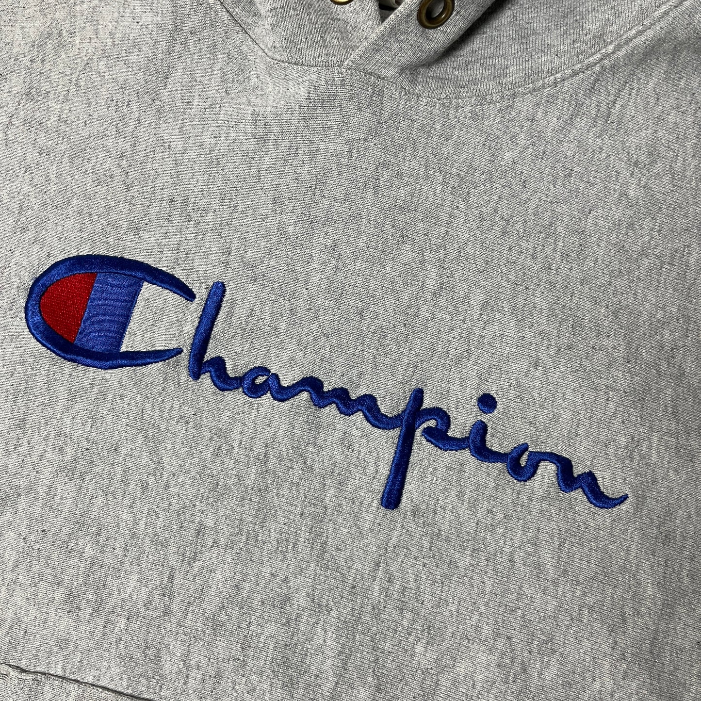 Champion Vintage "Reverse Weave Warm Up" Heavy Cotton Boxy Embroidered Hoodie (430GSM)