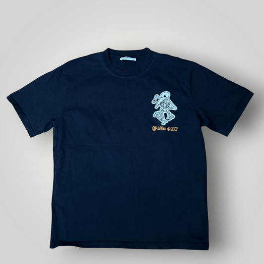 "OFF-WHITE" Skeleton Bird Heavy Cotton T-Shirt (Replica)
