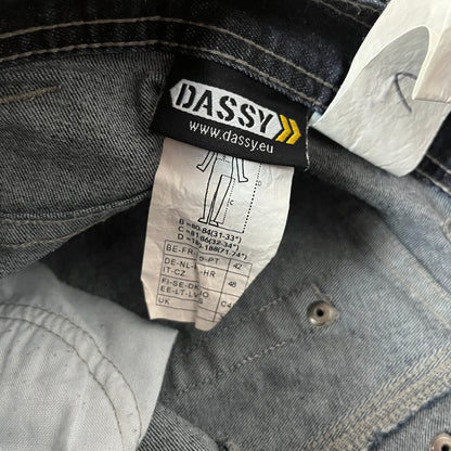 Dassy Heavy Cotton Embroidered Hip-Hop Work Cargo Jeans