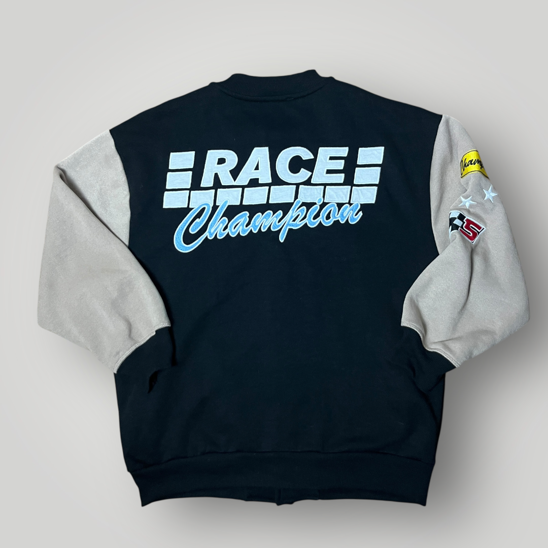 Stradivarius STR Vintage Style Nascar Rushrace Oversized Boxy 3/4 Sleeve Y2K Racing Jacket