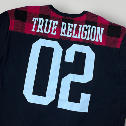 True Religion Y2K Plaid Yoke Jersey T-Shirt