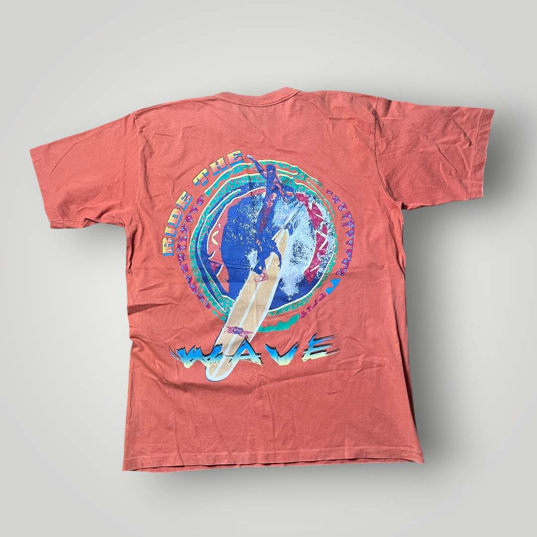 Sergio Tacchini Vintage 90's Single Stitch Tubular Knit Made in Italy Graphic T-Shirt