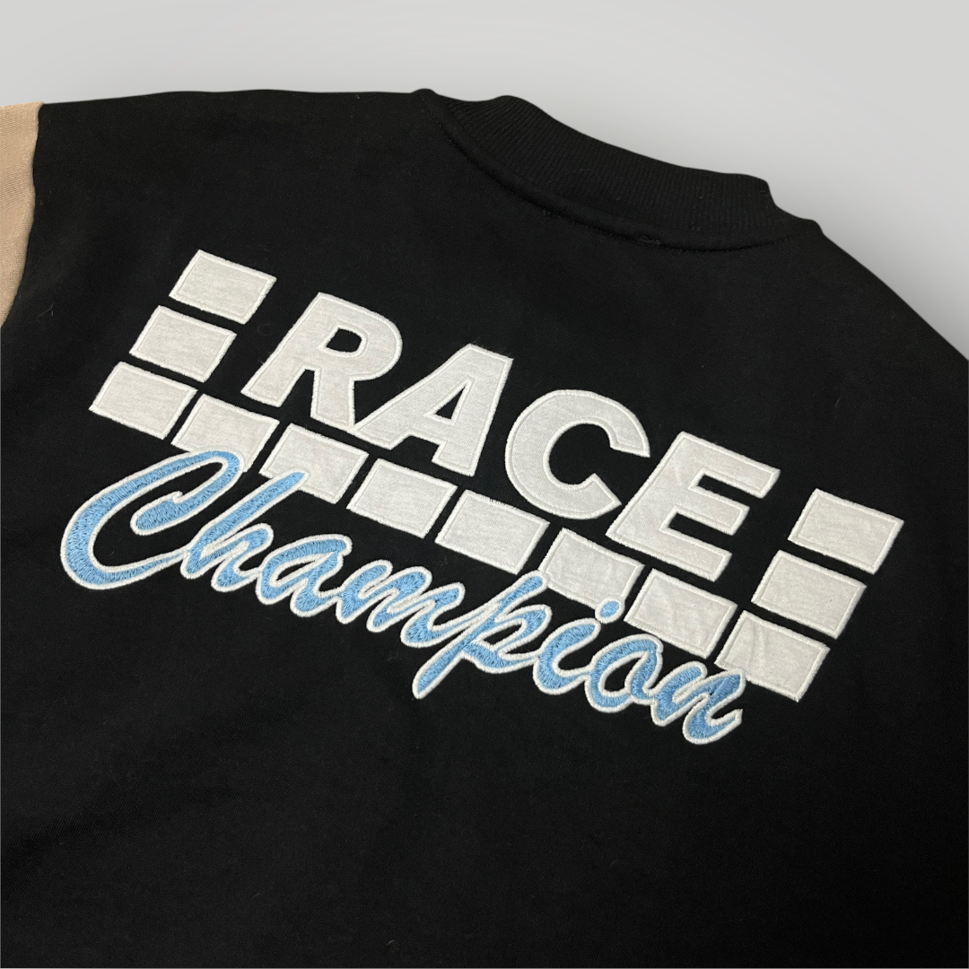Stradivarius STR Vintage Style Nascar Rushrace Oversized Boxy 3/4 Sleeve Y2K Racing Jacket
