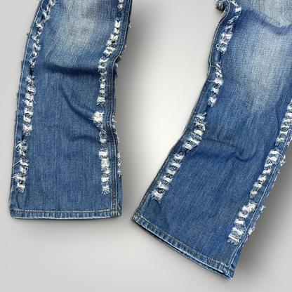 Kabeen Vintage 2000's Y2K Distressed Stacked Fit Heavy Cotton Jeans