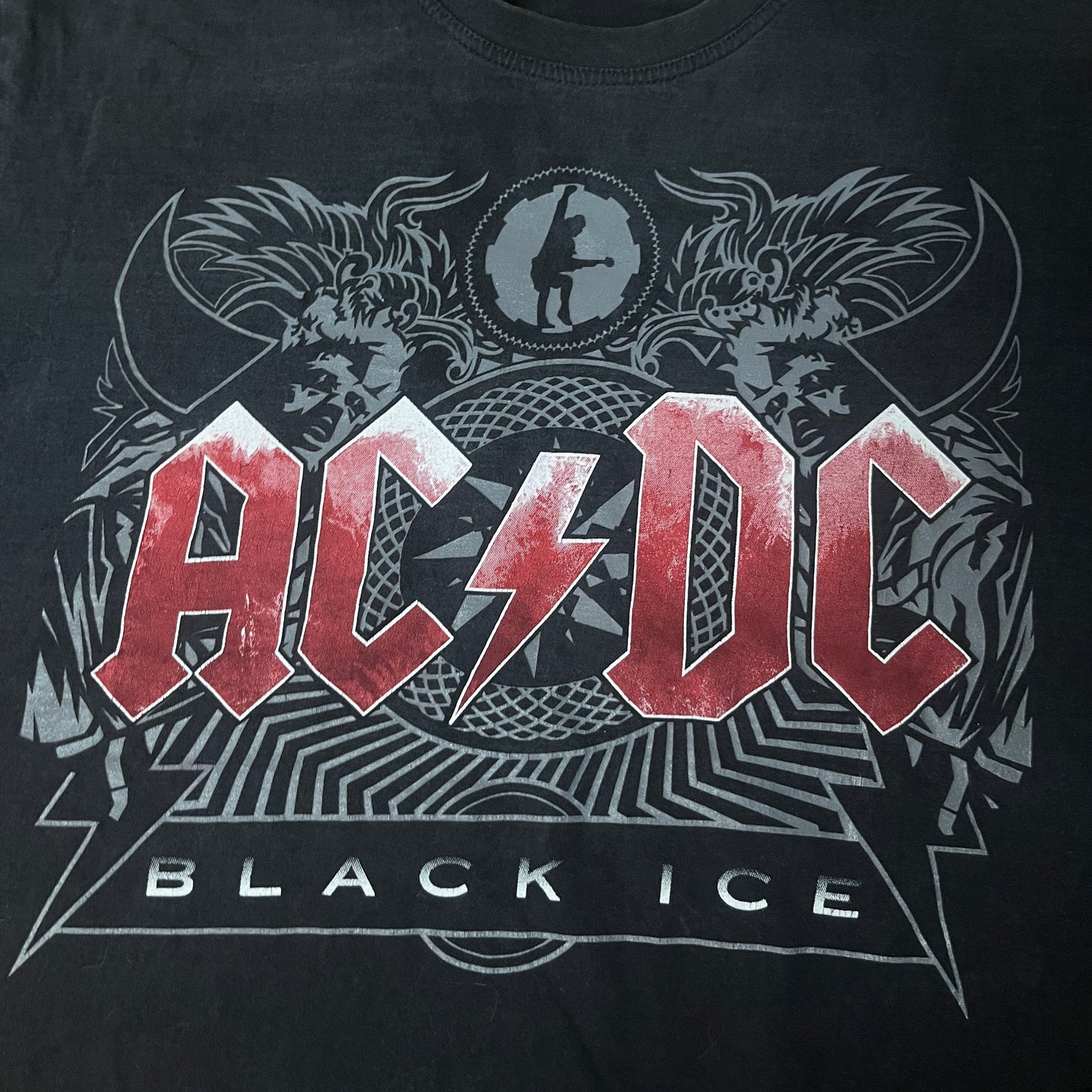 AC/DC Vintage Heavy Cotton Sun Faded Y2K Graphic T-Shirt